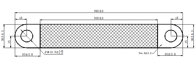 铜编织带软连接露线长度示意图